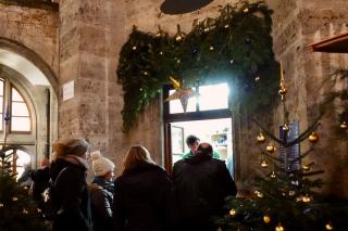 Der Glühwein-Stand der Baumspendergemeinde Hohenpeißenberg