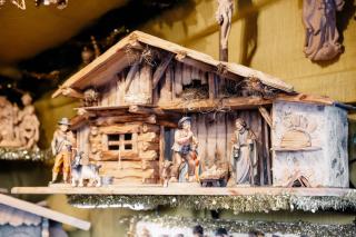 Weihnachtskrippe auf dem Christkindlmarkt 