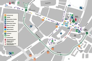 Übersichtskarte Christkindlmarkt 2025 mit Krampuslauf